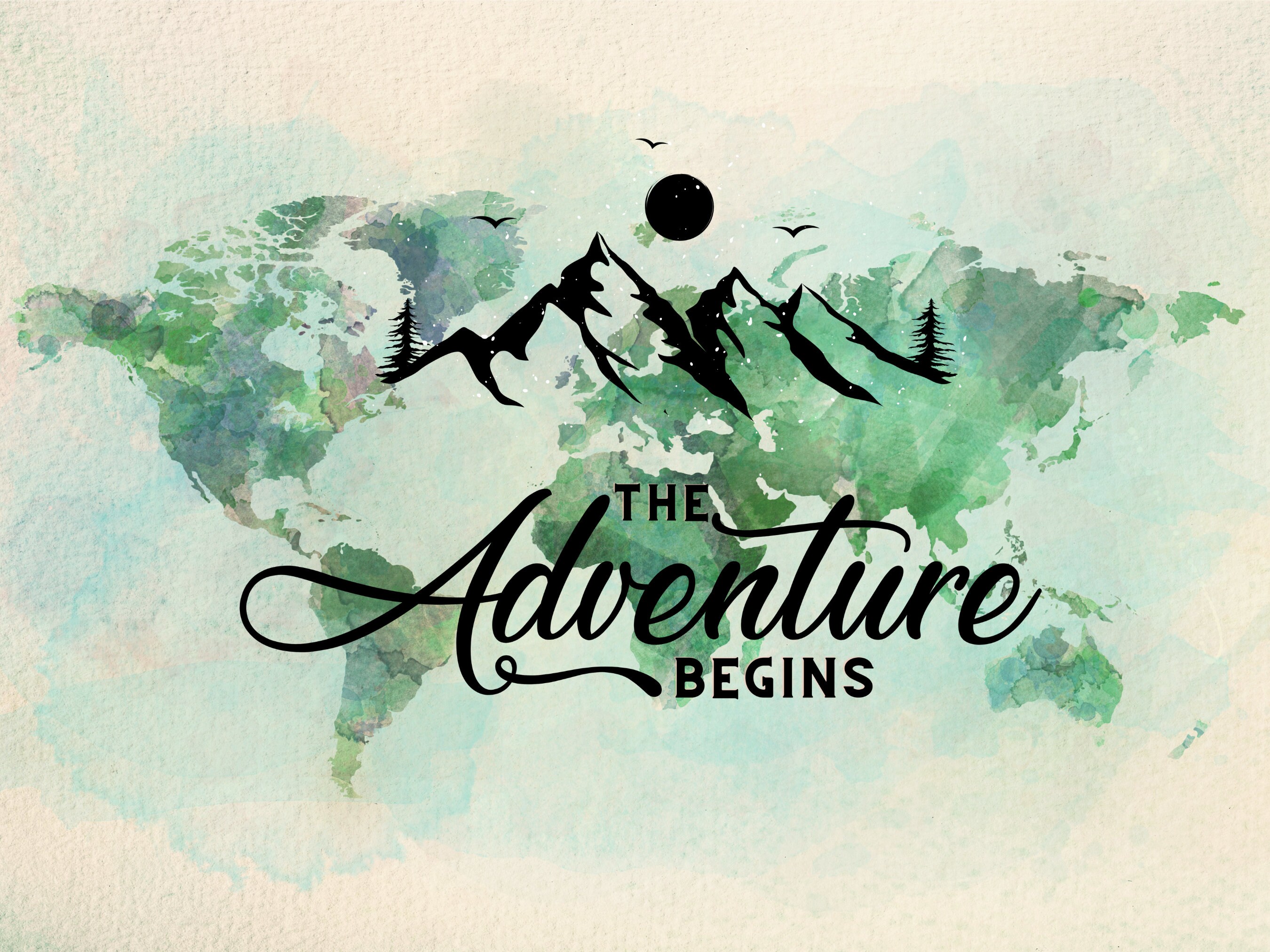 The adventure begins SVG Adventure svg Wedding Signs Svg | Etsy