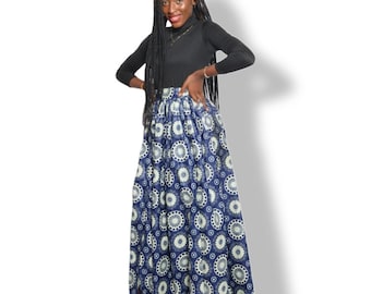 Maxi jupe en wax pour femme | jupe Africaine | jupa ankara | jupe en pagne | Jupe an wax