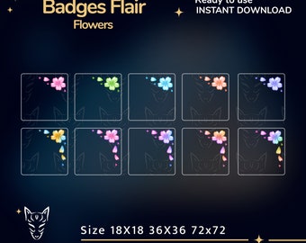 Sakura Flower Stream Badges: Twitch Flair, Spring Theme (Digital Download)