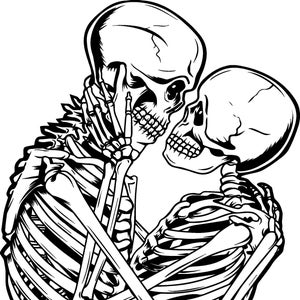 Skeleton Romance PNG, Skeletons in Love, Halloween PNG, Cute Halloween Shirt Svg, Png, Digital Download