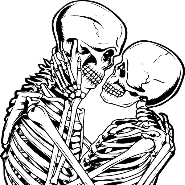 Skeleton Lovers Art - Etsy