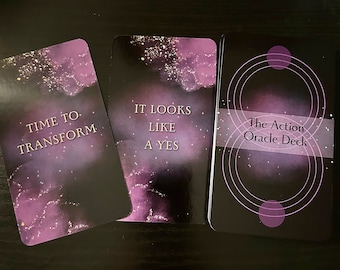 Action-orakelkortlek / Orakelkortlek / Tarotkort / Meddelandekort / Spådomskort / Ljusarbetarorakelkort / Andlig kortlek