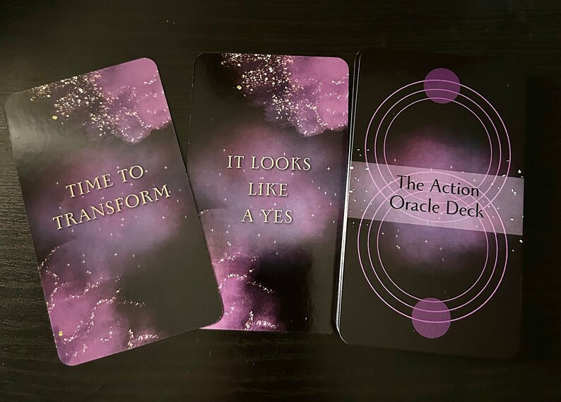 Oracle Card 3 Action Oracle Deck / Oracle Card Deck / Tarot Cards / Message Cards ...