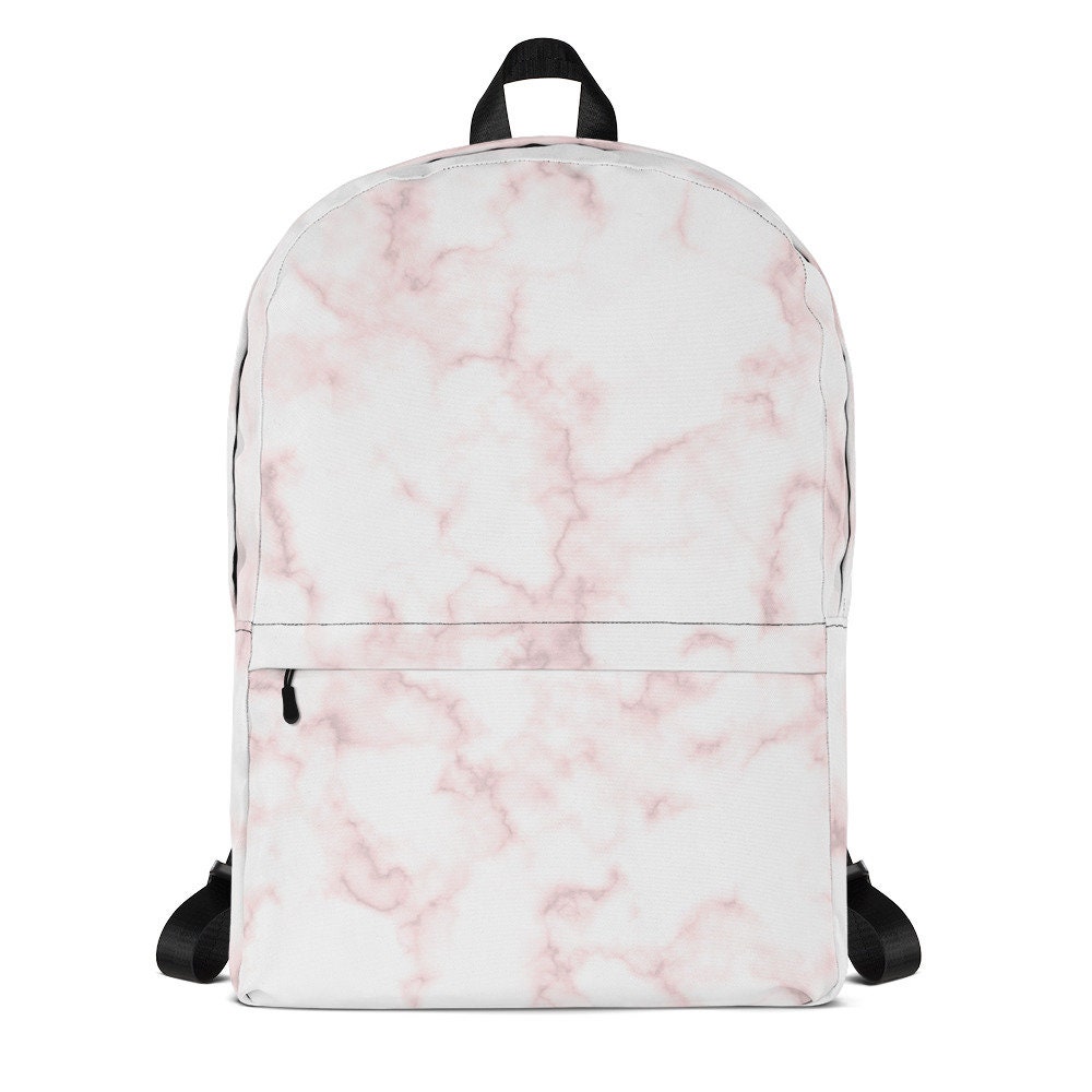 Marbled Mini Backpack - Pink & White  Bags, Stylish school bags, Pink  backpack