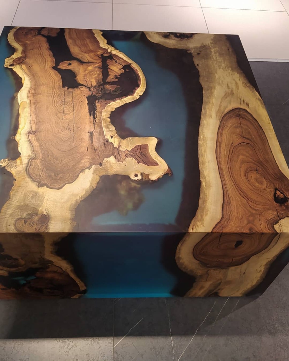 Blue Epoxy Coffee Table Epoxy Resin River Table Resin Coffee Etsy