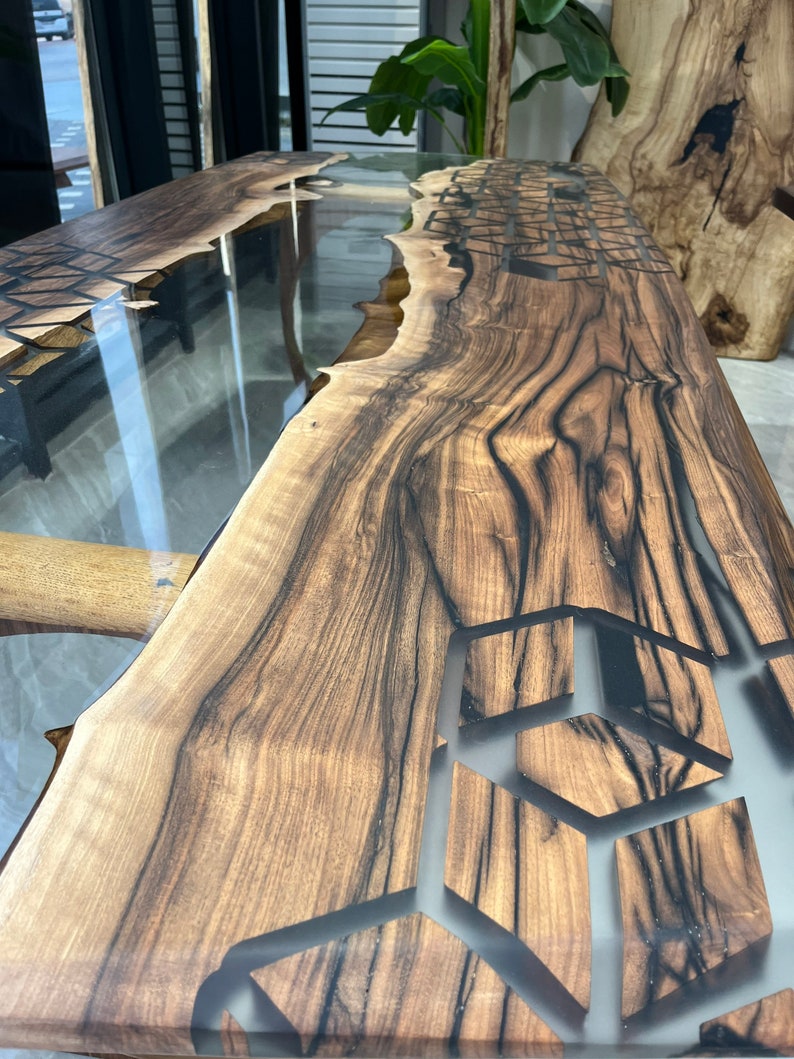 Epoxy Table Resin Table Epoxy Dining Table Live Edge Epoxy Etsy