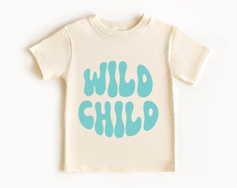 Wild Child svg, Kids Shirt svg, Kids Birthday svg,  Flower Child svg, Minimalist svg, Newborn svg, Toddler svg, Wavy Stacked Letters svg