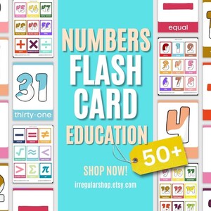 Zahlen-Lernkarten + Bonus-Montessori-Materialien, druckbare Lernkarten, buntes lustiges Lernen, Sofort-Download-PDF