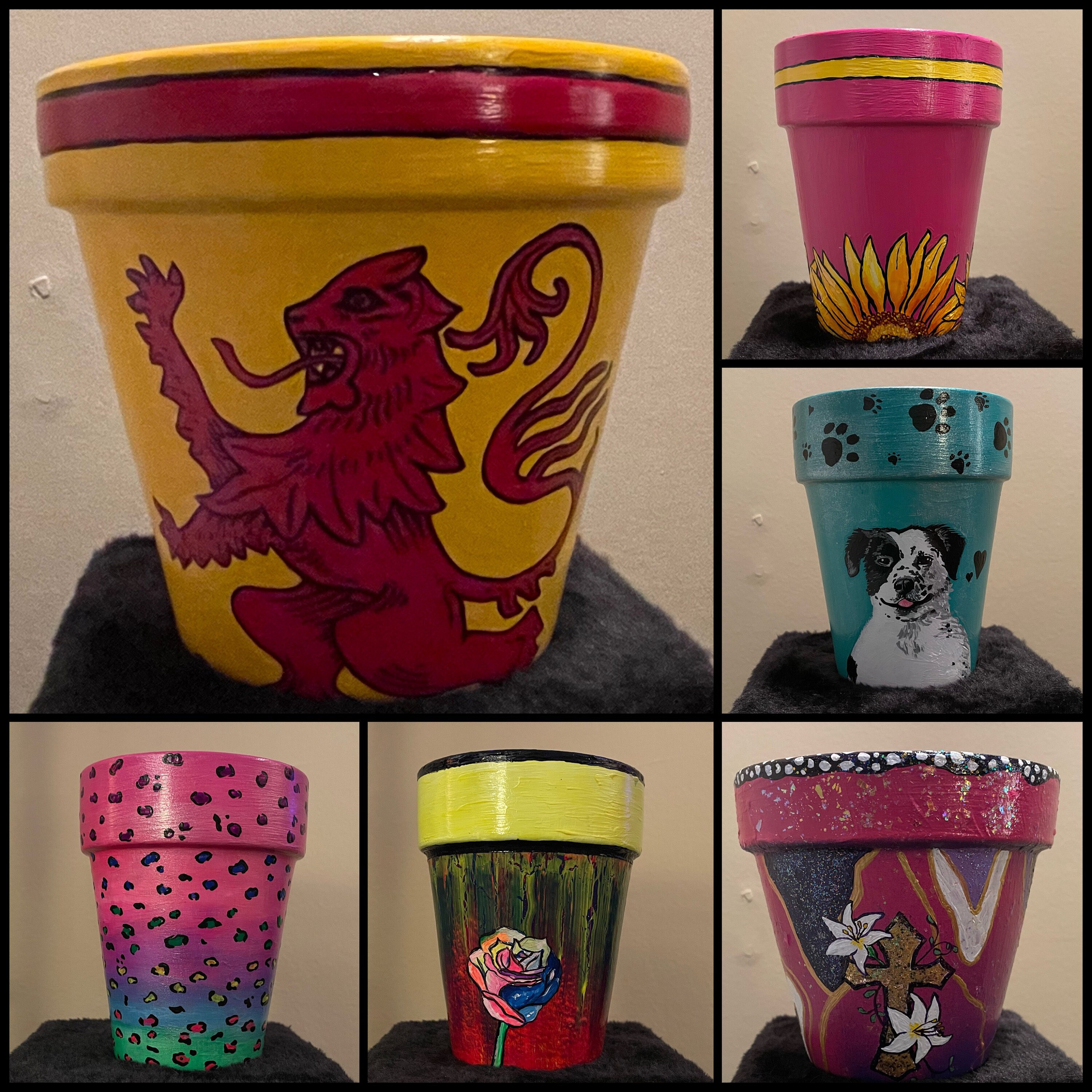 Custom Painted Flower Pot - Etsy