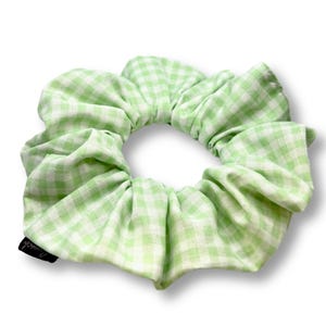 Mint Green Gingham Spring Scrunchie