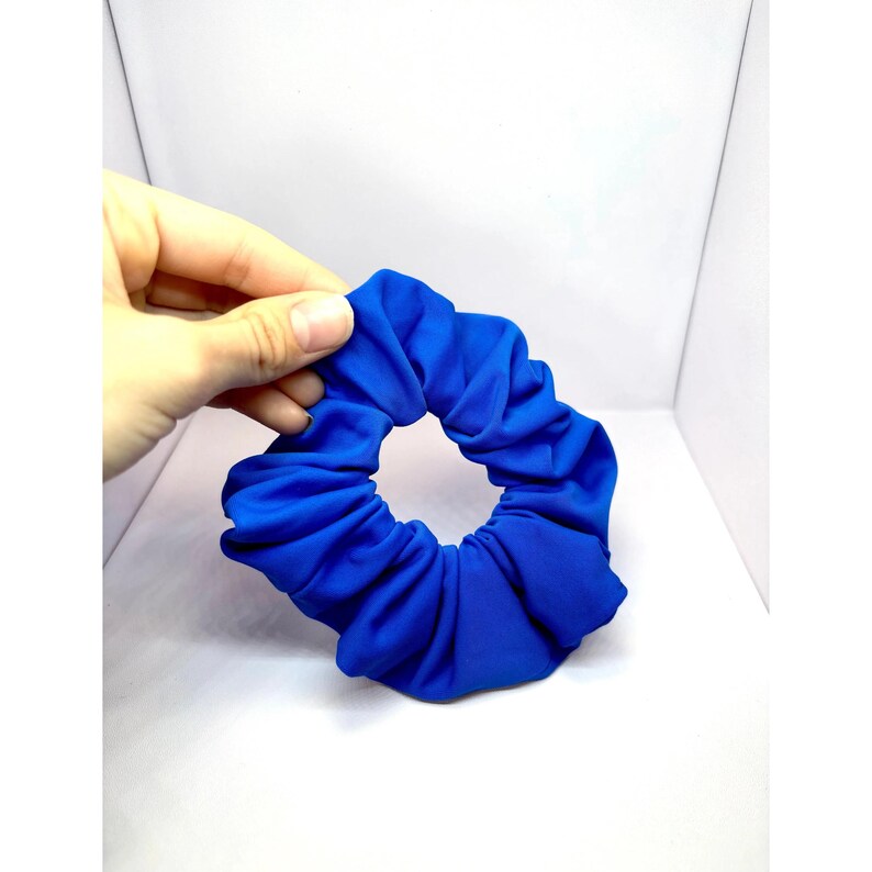 Blue - Handmade Rubber Band/Scrunchie 134