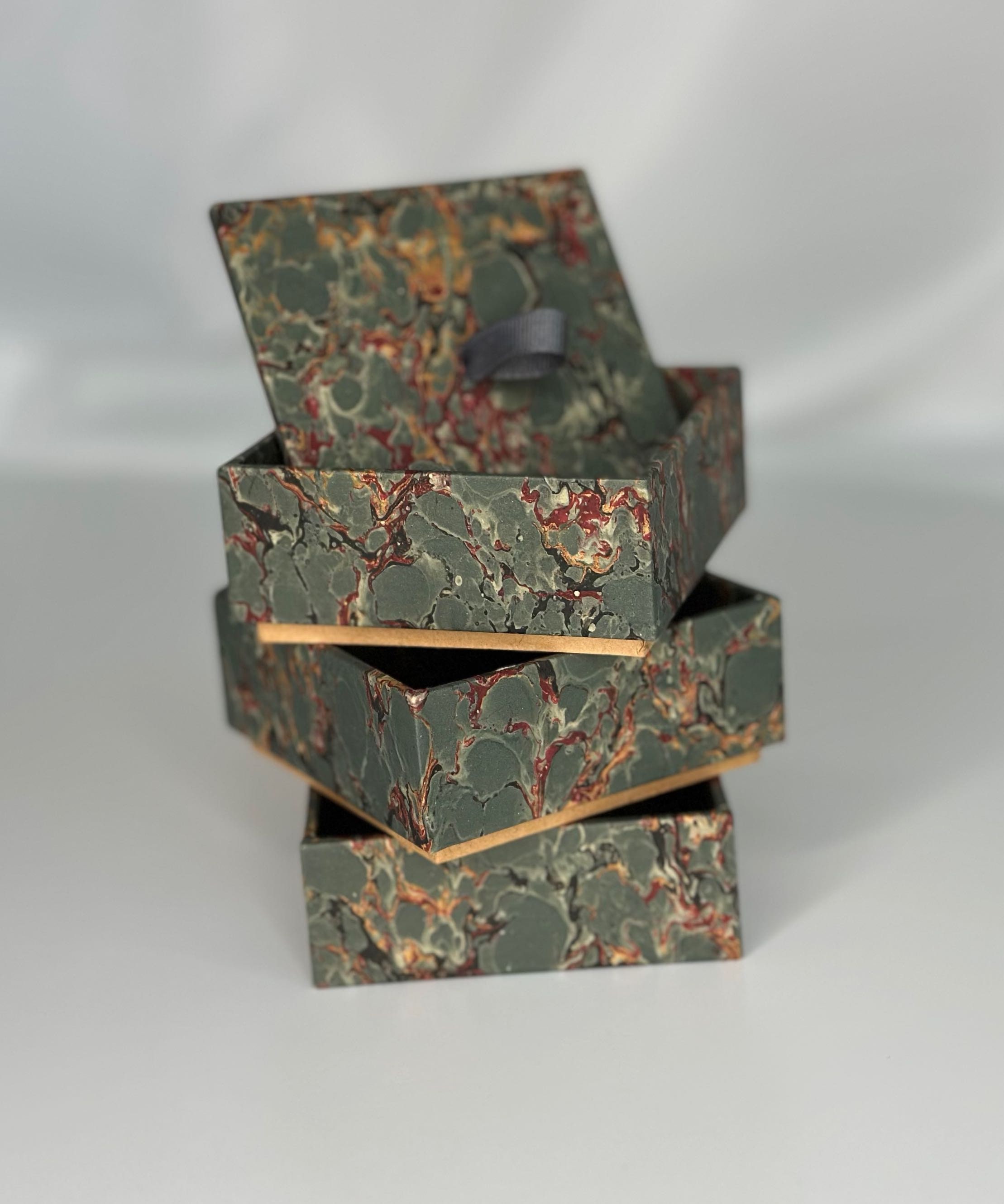 Triple Tier Box With Flanged Lid - Etsy