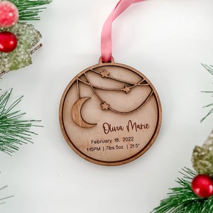 Baby Birth Stats Ornament | First Christmas Ornament | Personalized Baby Keepsake Ornament | Custom Baby Ornament | New Baby Gift Ornament