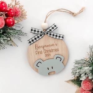 Baby&#39;s First Christmas Ornament | Personalized Baby Keepsake Ornament | Custom Baby Ornament | New Baby Gift Ornament | Handcrafted Ornament