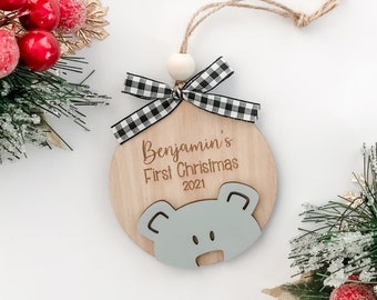 Baby's First Christmas Ornament | Personalized Baby Keepsake Ornament | Custom Baby Ornament | New Baby Gift Ornament | Handcrafted Ornament