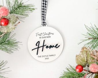 First Christmas in Our New Home Ornament | Housewarming Gift | First Home Personalized Ornament | New Homeowner | Realtor Christmas Gift