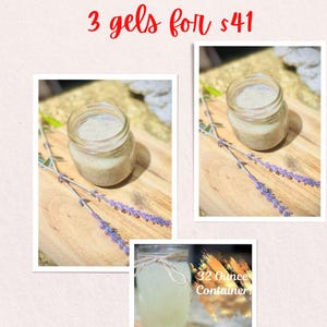Flaxseed Gel with Peppermint Oil Gel Hair Gel Chia Seed Hair Gel Bundle and Save Money Three Gel Bundle Deal Curly Hair Gel all natural gel
