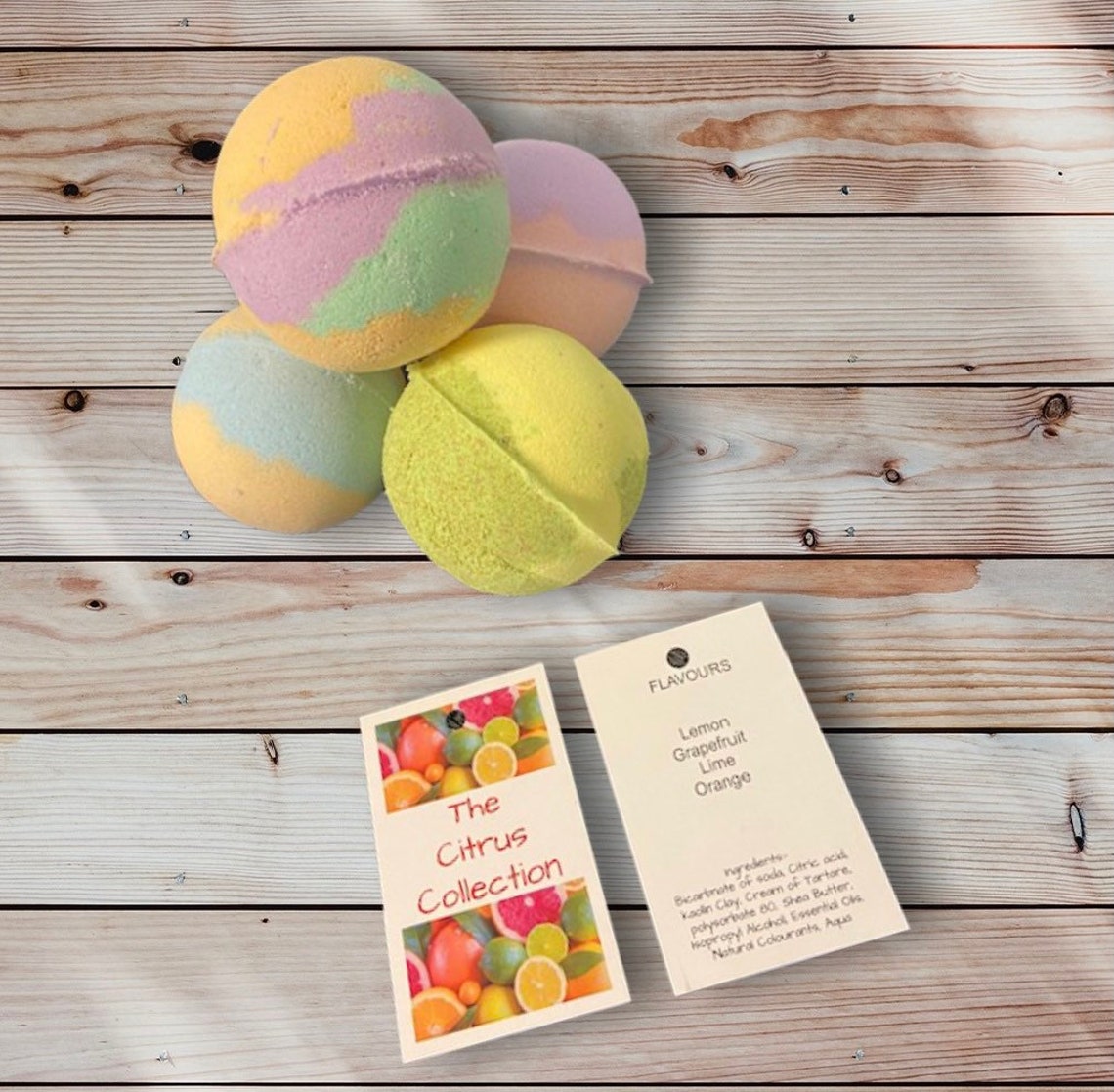 Bath Bombs The Citrus Collection 4 x Bathbomb Gift Set Etsy