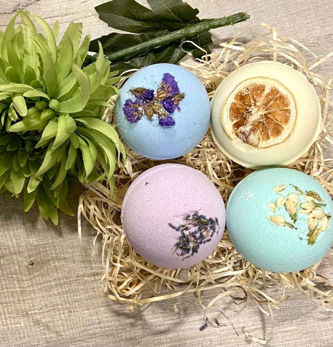 LUXURY BATH BOMBS Large set of 4 Gift box Vegan Etsy