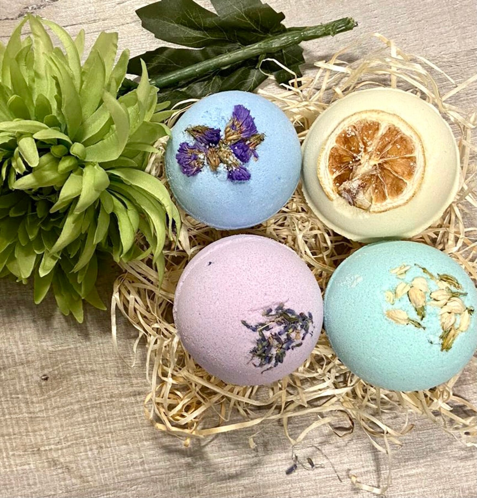 LUXURY BATH BOMBS Large set of 4 Gift box Vegan Etsy