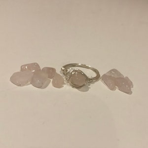 Rose Quartz Wired Ring