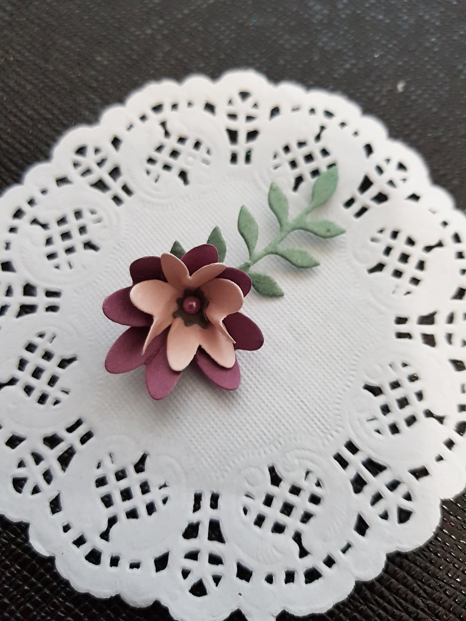 Handgemachte Karte Verzierungen 10 x Blumen lila und rosa | Etsy