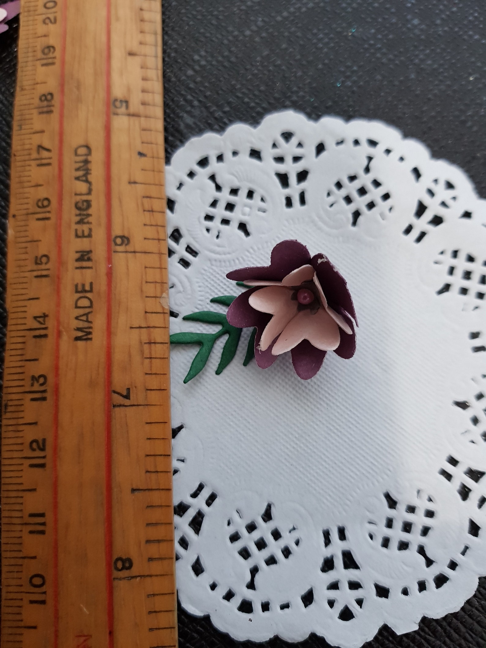 Handgemachte Karte Verzierungen 10 x Blumen lila und rosa | Etsy
