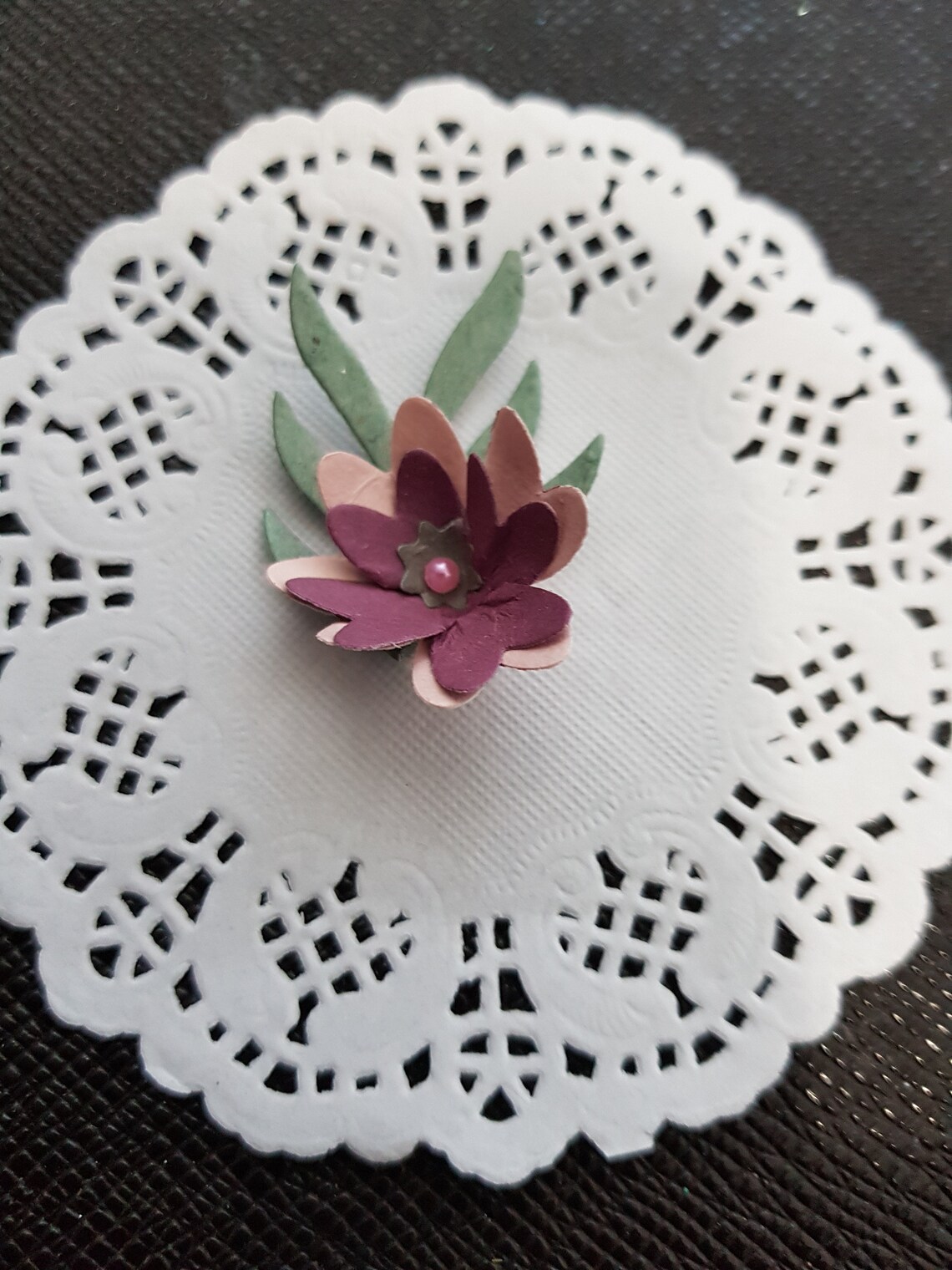 Handgemachte Karte Verzierungen 10 x Blumen lila und rosa | Etsy