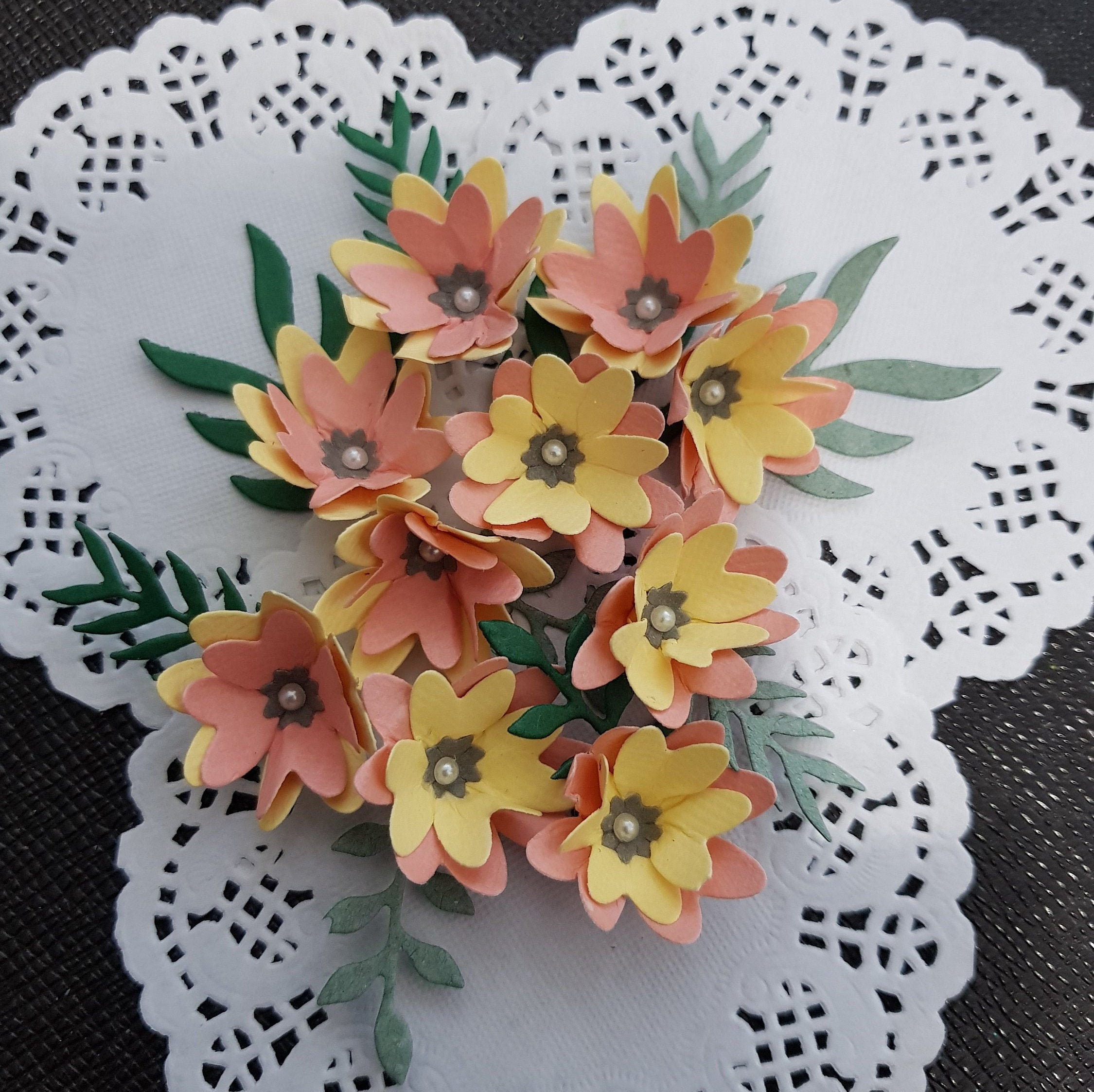 Handmade Card Embellishments 10 x Flowers Etsy