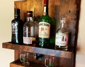 Wall Mounted Whiskey Bottle Shelf