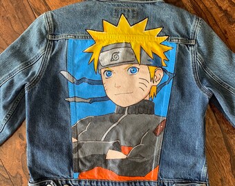 Hand Painted Blue Jean Upcycled Denim 