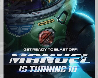 Light-year, Light, year themed Invitation, Digital Invitation, Customized Invitation, Light, year template, Instant Download Birthday