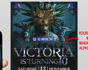 Wakanda Forever Themed Invitations, Black Panther 2 Invitation, Wakanda Forever Invite, Wakanda Forever Invites **NAMOR VERSION**