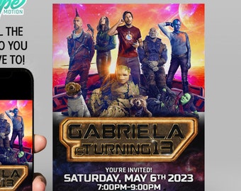 Guardians of the Galaxy 3 Ticket Einladung, Movie Ticket, Guardians of the Galaxy 3 Invite, Guardians of the Galaxy 3 Invites