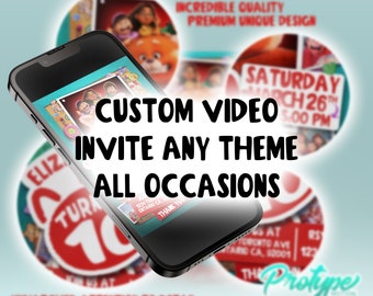 Custom Video Invitation, all occasions and themes!