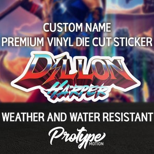 Thor Theme Sticker Personalized Name, Love, Thunder made to Order Custom Vinyl Sticker, Water Resistant Sticker, water bottle sticker