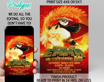 Kung Fu Panda 4 zaproszenie na urodziny, Kung Fu Panda 4 zaproszenie cyfrowe, Kung Fu Panda 4 zaproszenie do druku, Kung Fu Panda 4 zaproszenie