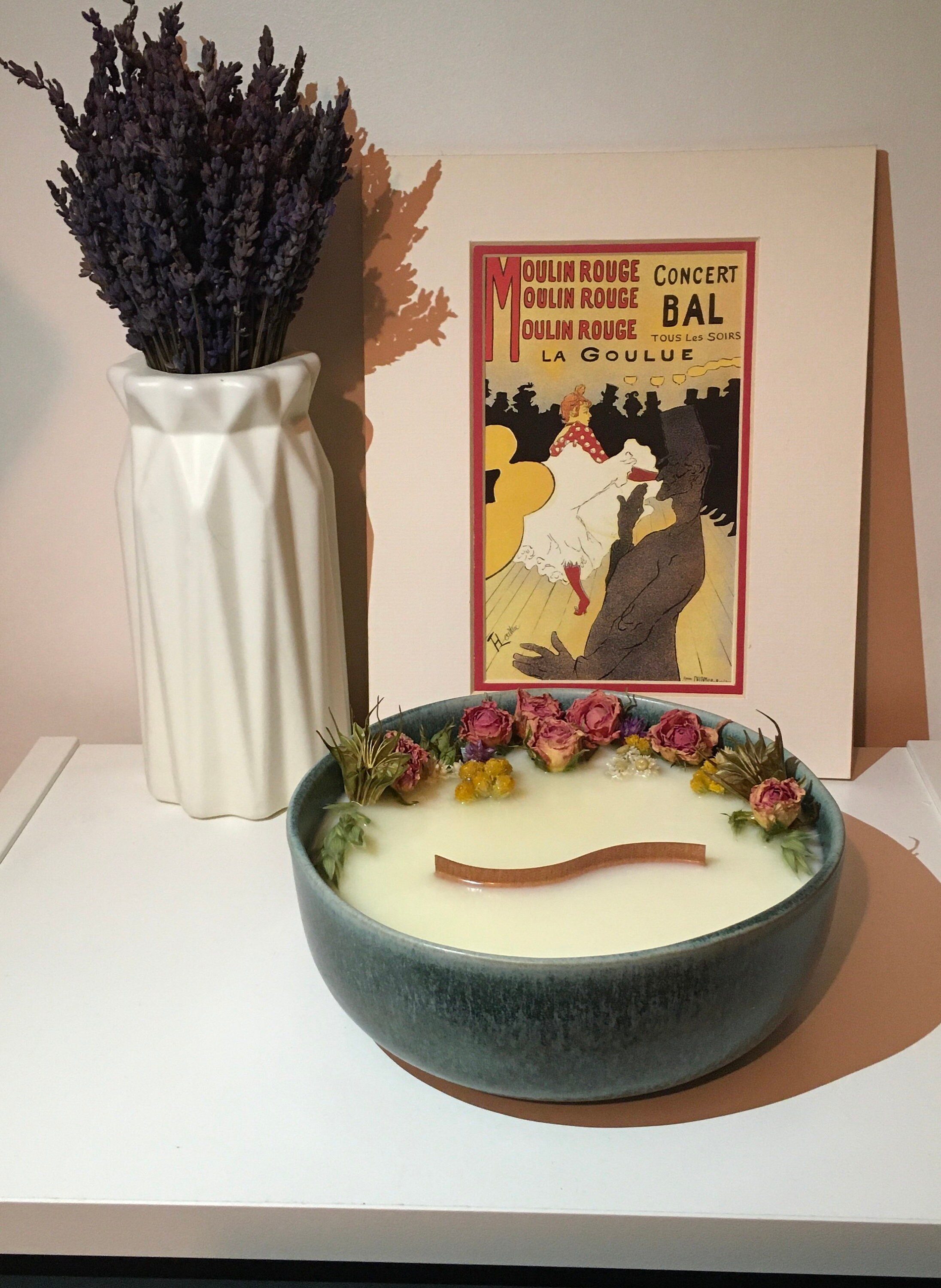 Bougie Décoration Florale Parfums Variés Aux Choix Mèche Feu de Cheminée