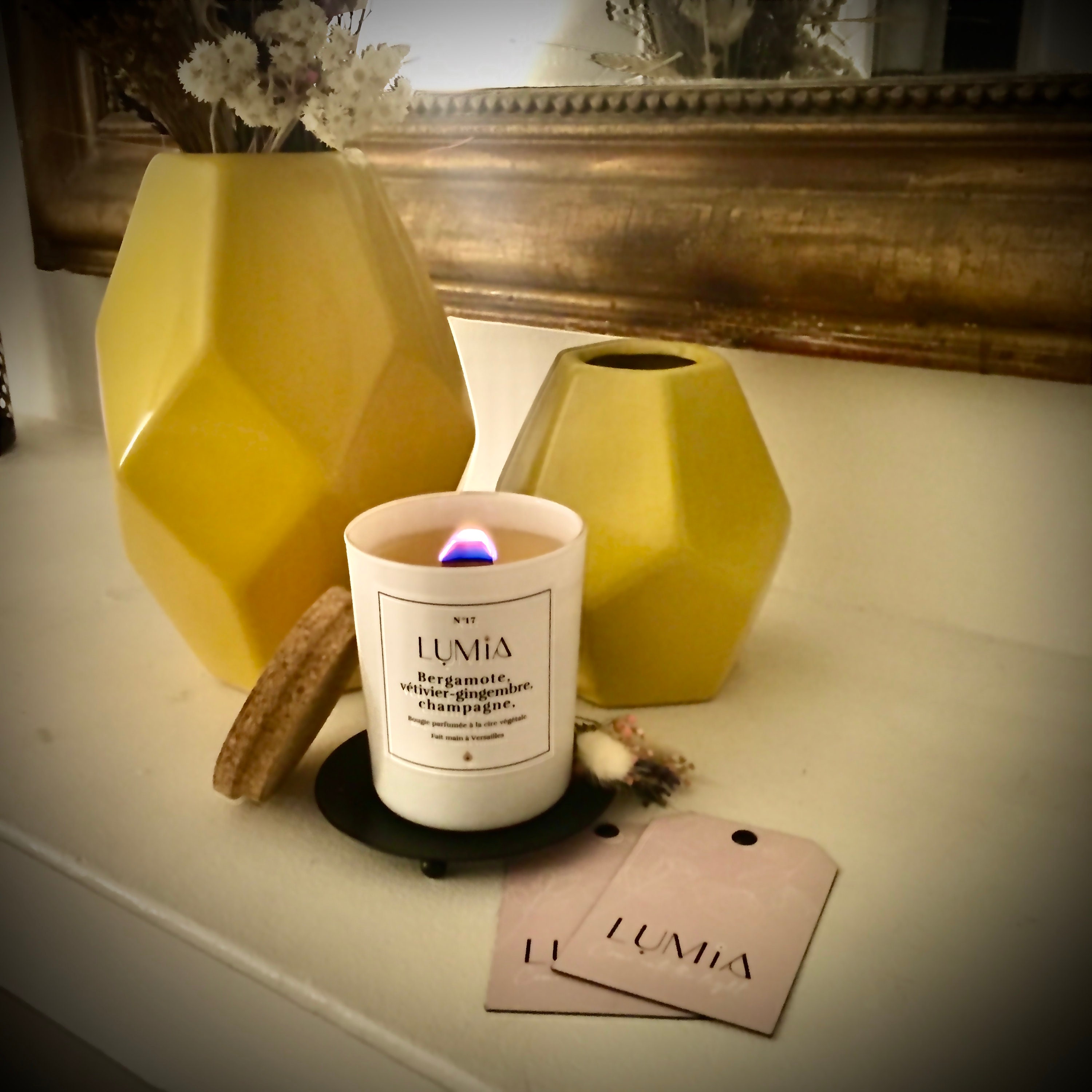 Bergamote, Gingembre et Champagne, Bougie Parfumée