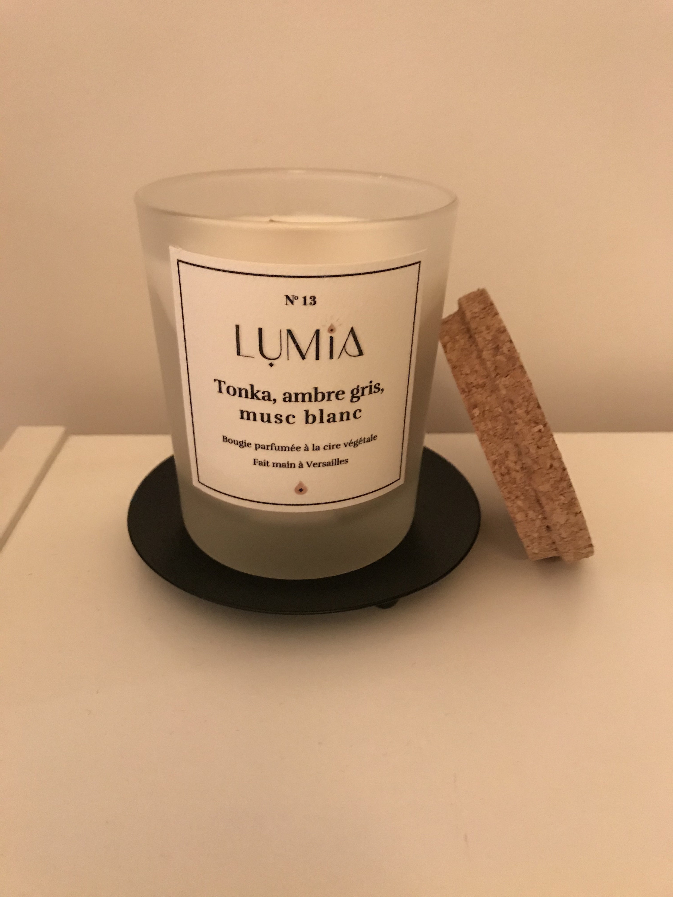 Tonka, Musc Blanc et Ambre Gris Bougie Parfumée