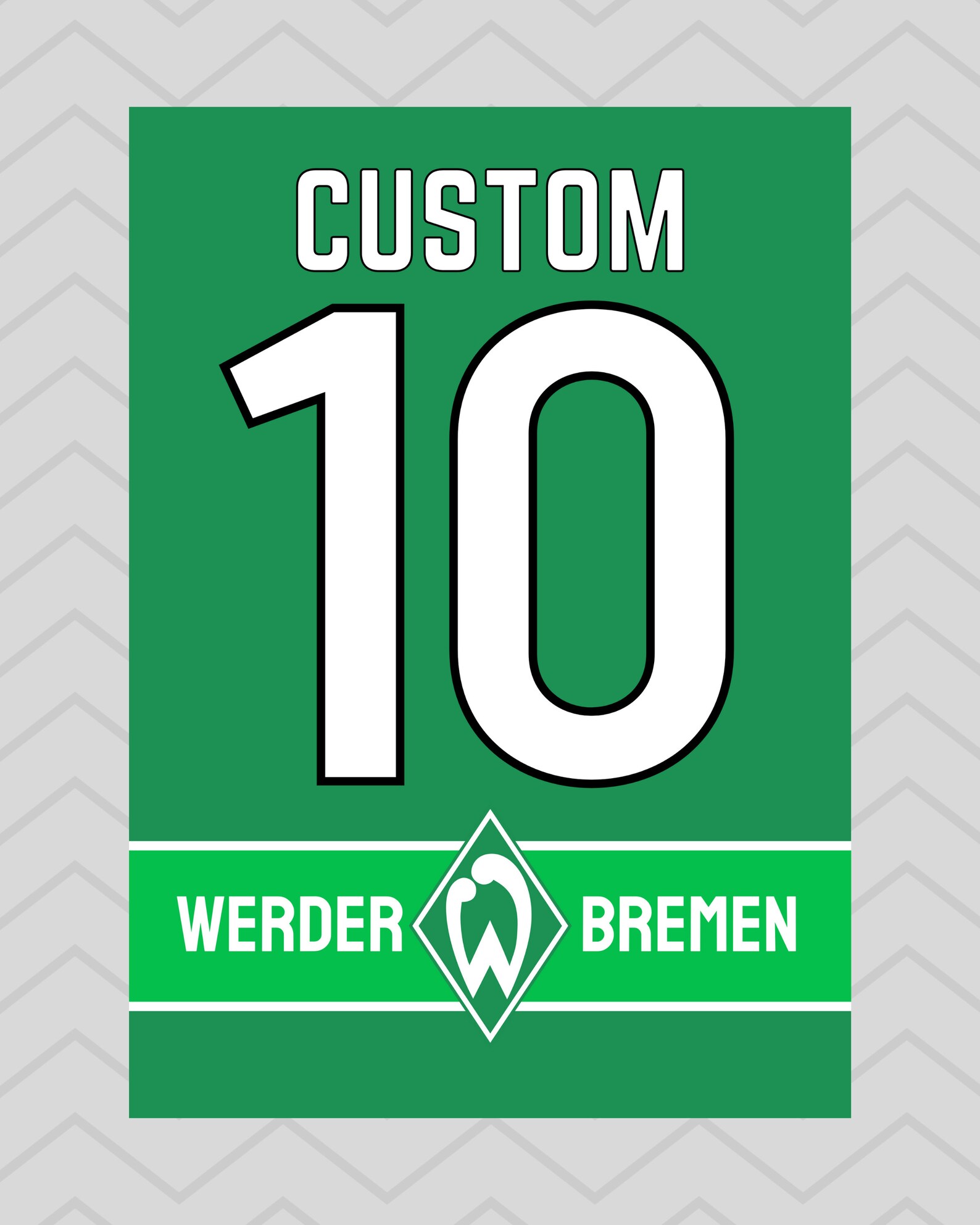 Werder Bremen Personalised Football Print A3 A2 Canvas - Etsy UK