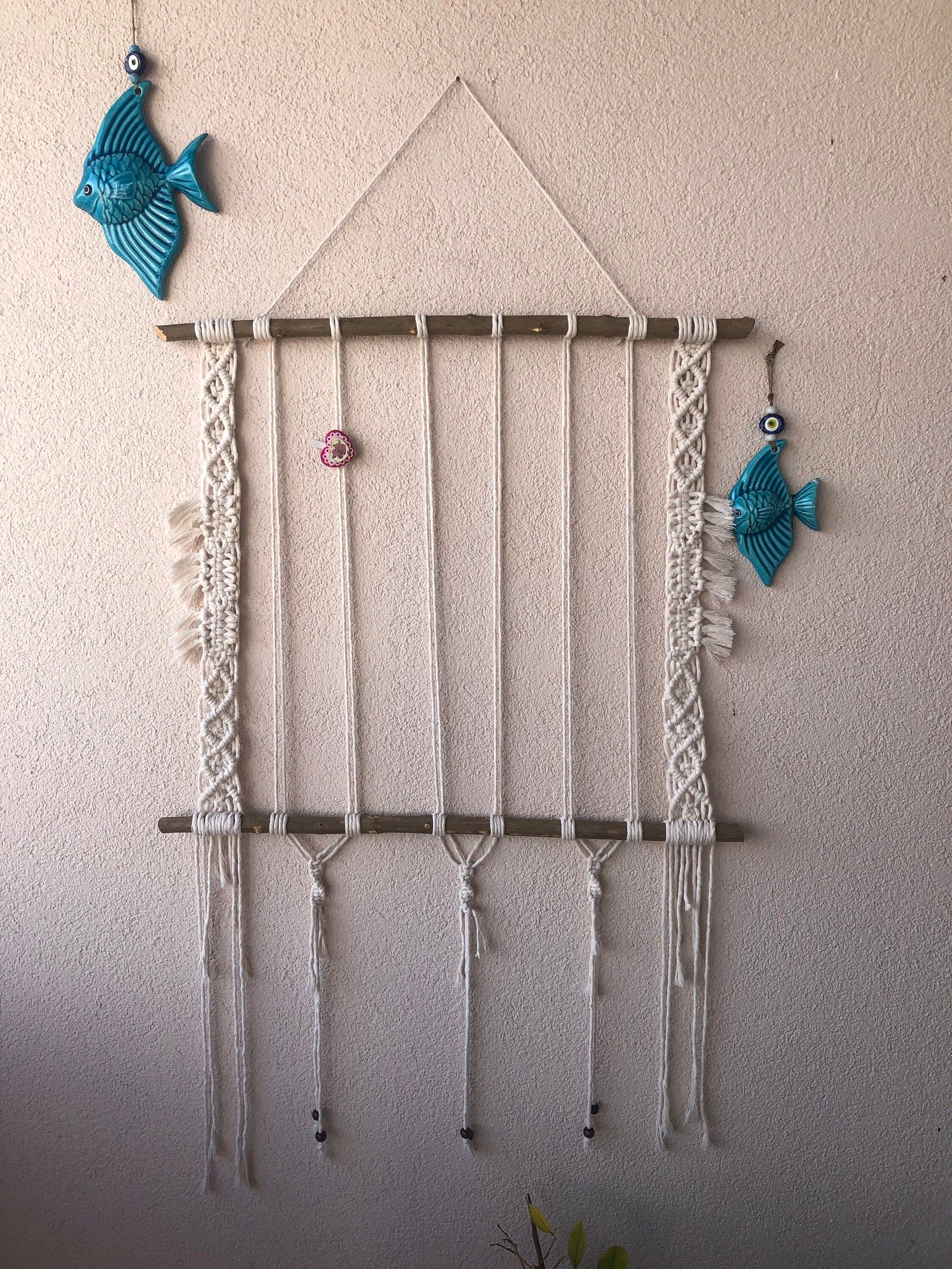 Handmade Macrame Photo Board Natural Etsy