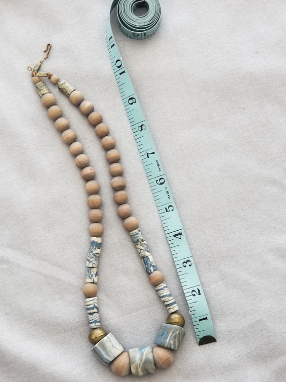 SALE Handmade Clay and Wooden Beaded Necklace | Bo