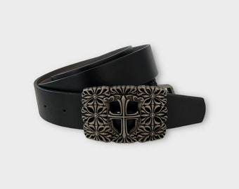 Brighton Leather Belt Black Brown Reversible Croc Embossed  display picture 3
