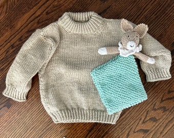 Hand knitted Baby Toddler Sweater