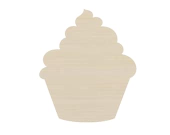 Unfinished Wood cupcake Cutout | DIY Craft Supply