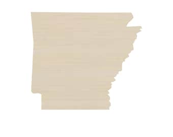 Arkansas blank Wood Shape, Ready to paint state of Arkansas