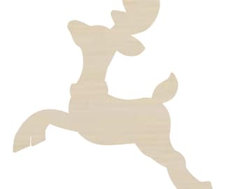 Blank Reindeer Wood Shape, DIY Craft Supply