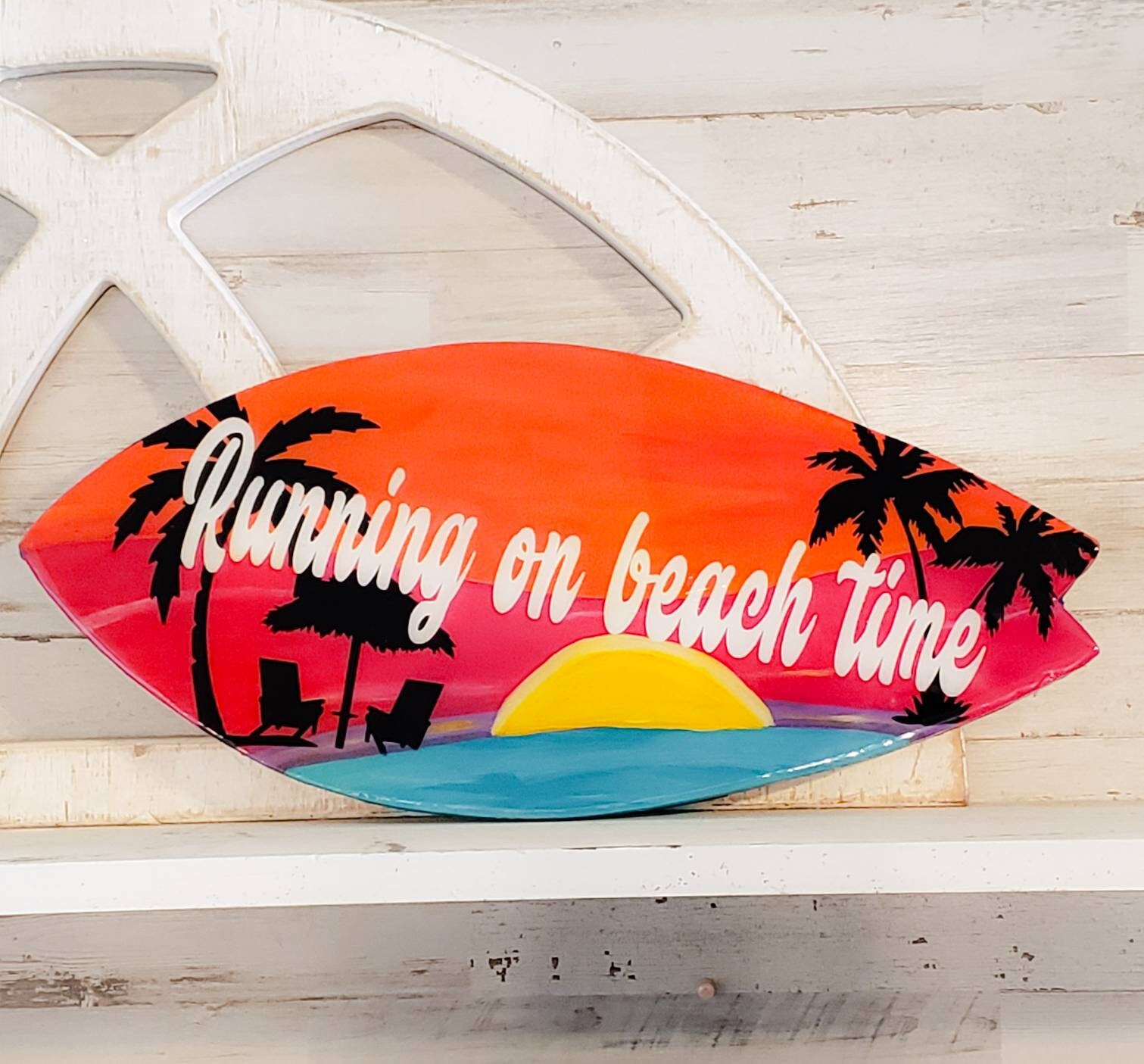 Surfboard beach decor beach theme wall decor outdoor beach Etsy