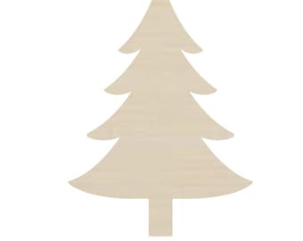 Blank Wood Christmas Tree Shape, Craft & Painting Supply